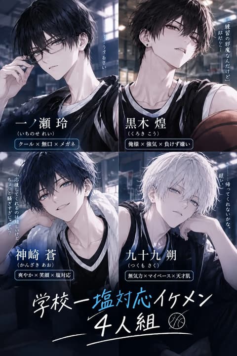 学校一の塩対応イケメン4人組